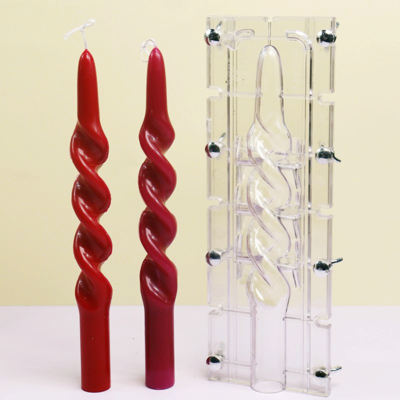 Candle Making Set - الملتوية شريط العمود الاكريليك قالب شمع