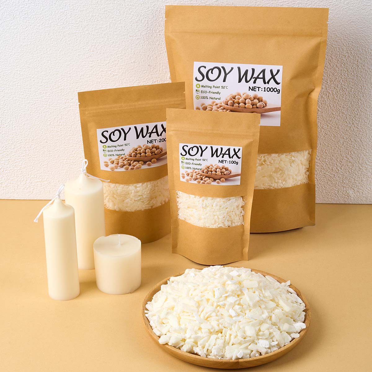 Candle Making Set - 1 جنيه شمع الصويا الأبيض النقي