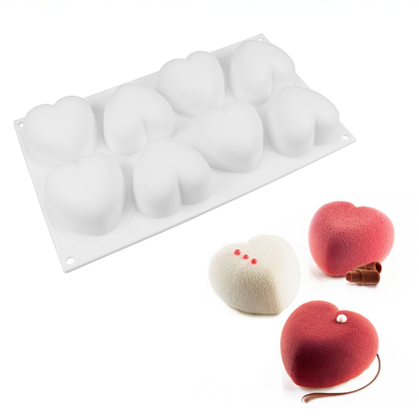 Candle Making Set - الحب القلب سيليكون قالب الصابون اليدوية
