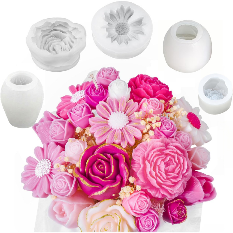 Candle Making Set - مجموعة قوالب شموع على شكل 5