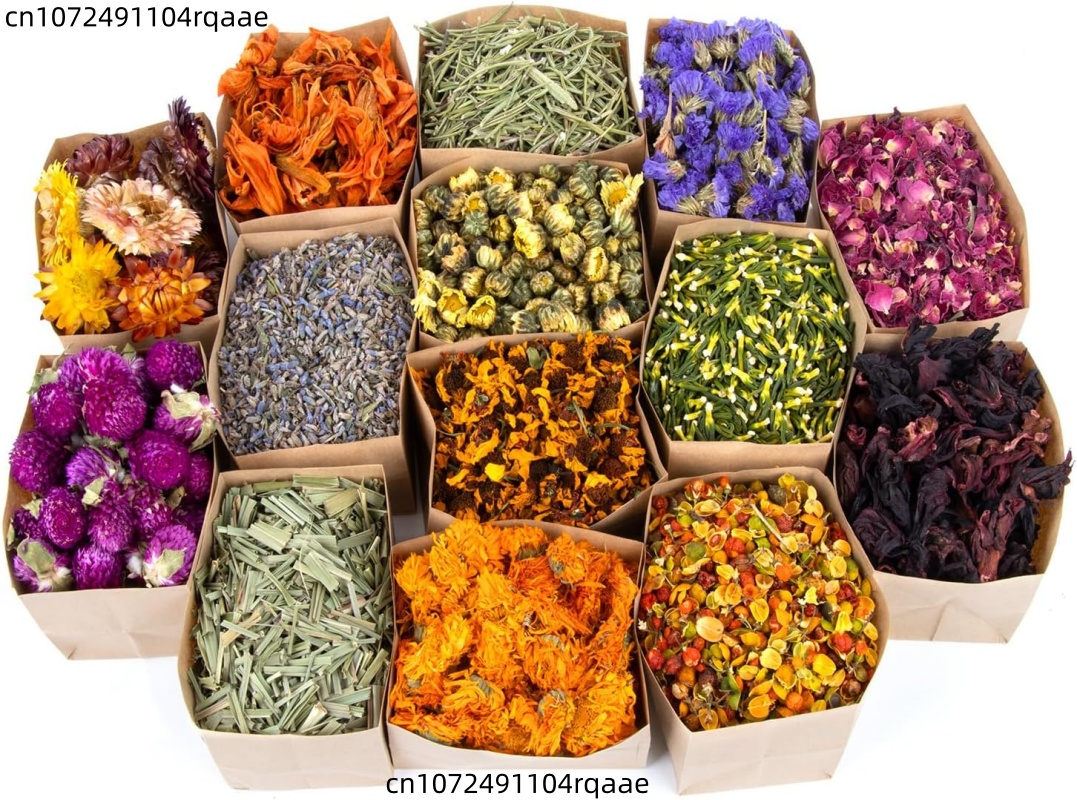 Candle Making Bath - حزمة زهور مجففة طبيعية فاخرة (100-500