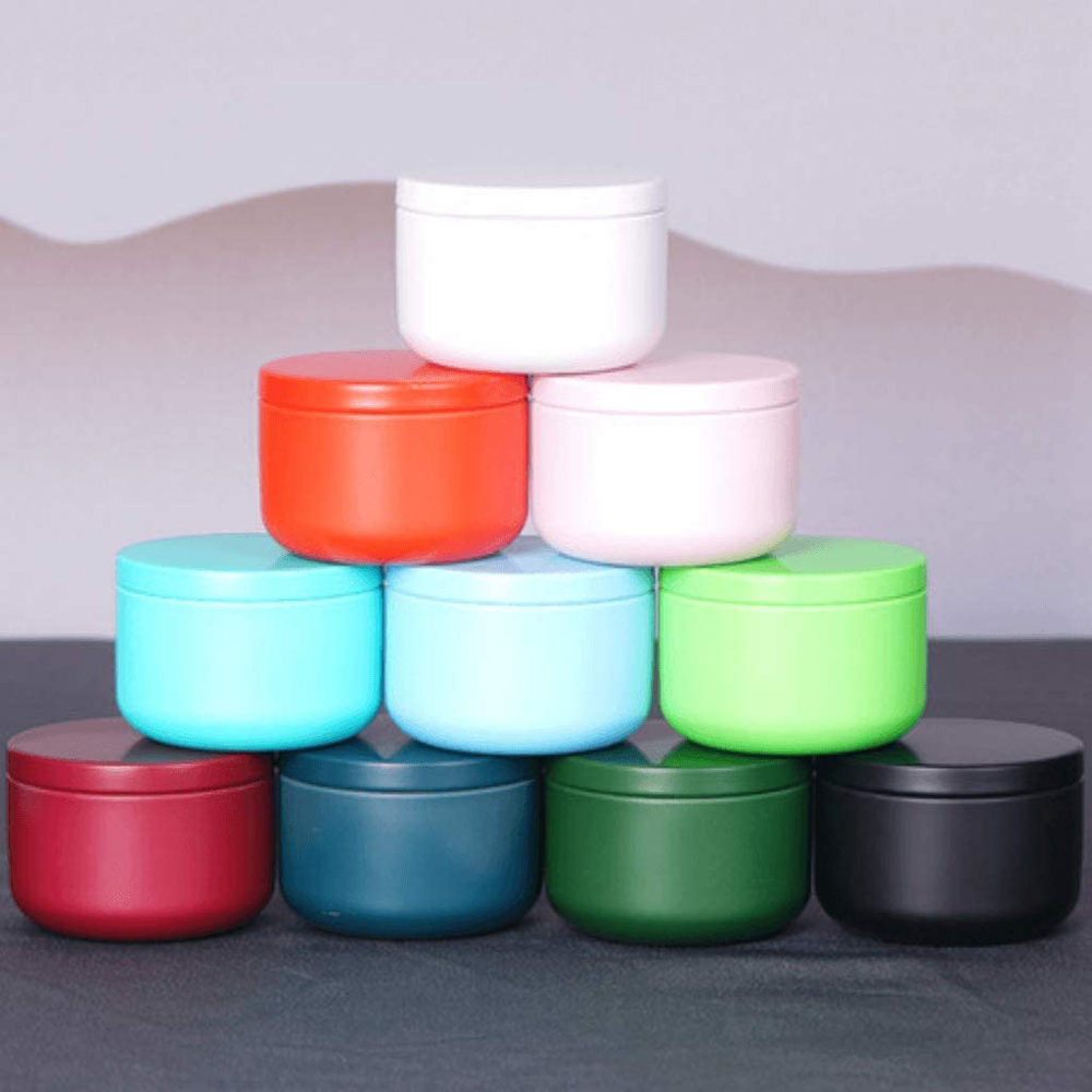 Candle Making Jars - علبة الشاي مع أغطية محكمة الغلق،
