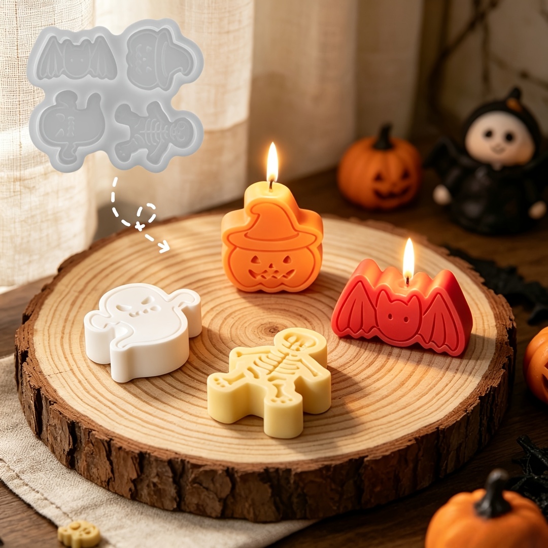 Candle Making Set - مجموعة قوالب سيليكون من 4 تجاويف