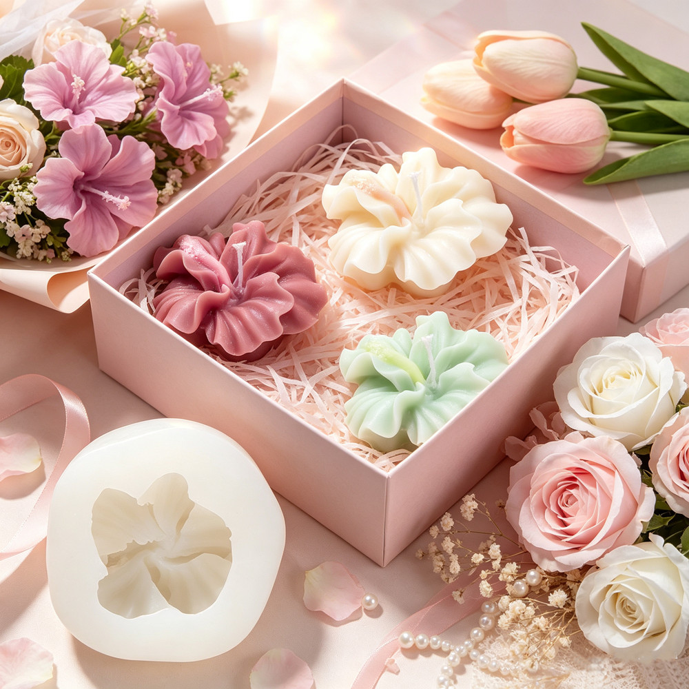 Candle Making Set - قطعتان من قالب شمعة على شكل