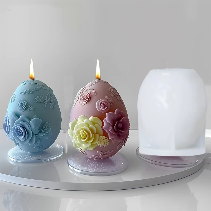 قالب بيض زهرة منقوش قابل لإعاد - مراجعة Candle Making Bath وسعره