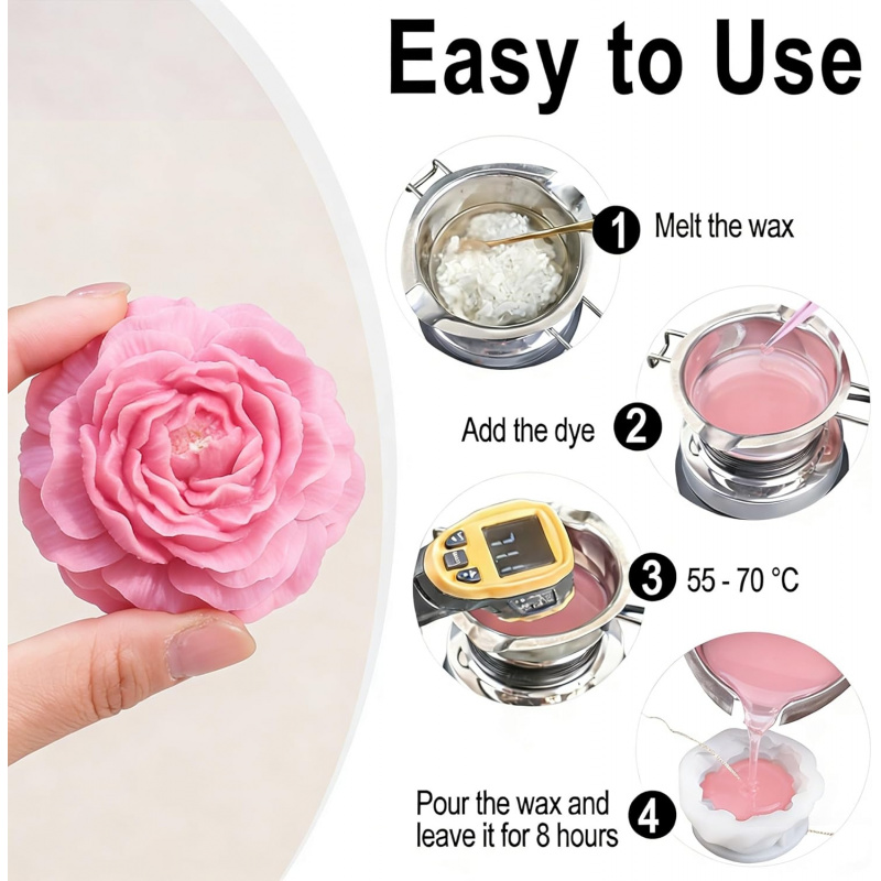 مجموعة قوالب شموع على شكل 5 زه - مراجعة Candle Making Set وسعره