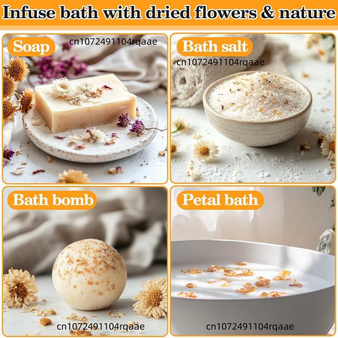 حزمة زهور مجففة طبيعية فاخرة ( - مراجعة Candle Making Bath وسعره