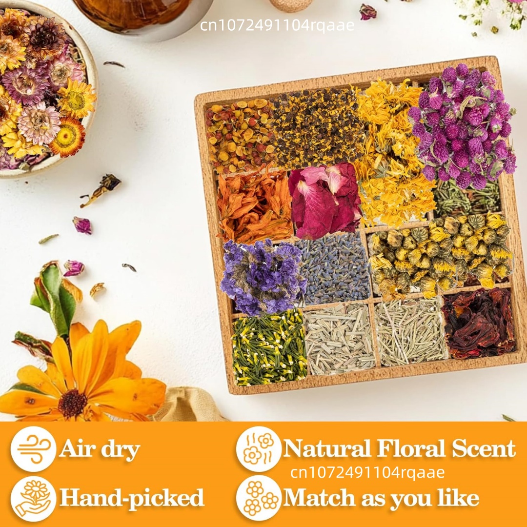حزمة زهور مجففة طبيعية فاخرة ( - مراجعة Candle Making Bath وسعره