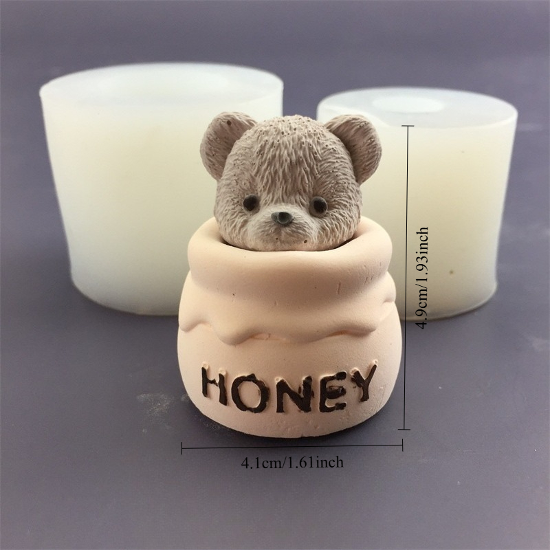 قالب سيليكون على شكل دب لطيف ل - مراجعة Candle Making Jars وسعره