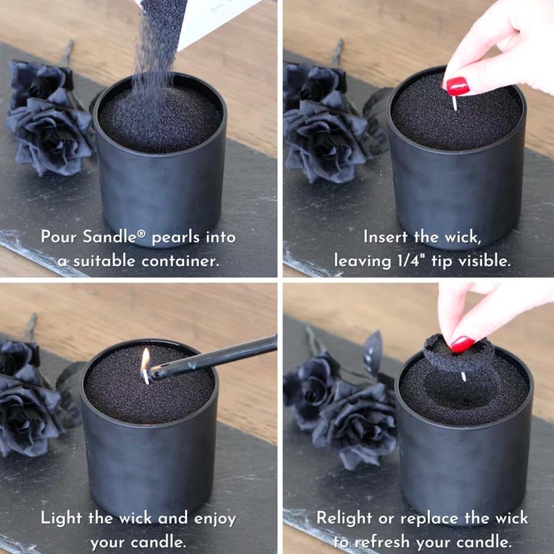 رمل شمع أسود مع فتيل، 200 جرام - مراجعة Candle Making Experience وسعره