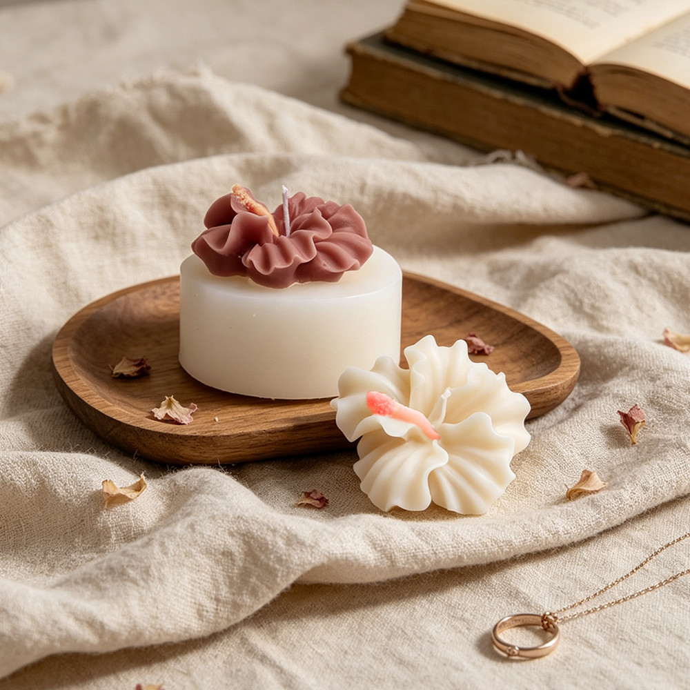 قطعتان من قالب شمعة على شكل زه - مراجعة Candle Making Set وسعره